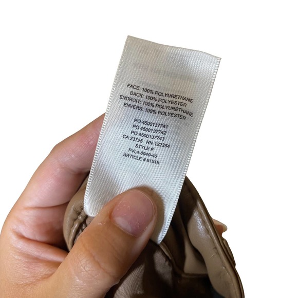 Wilfred The Melina Pant High-waisted Vegan Leather pants in Camel sz 8 - Picture 9 of 9